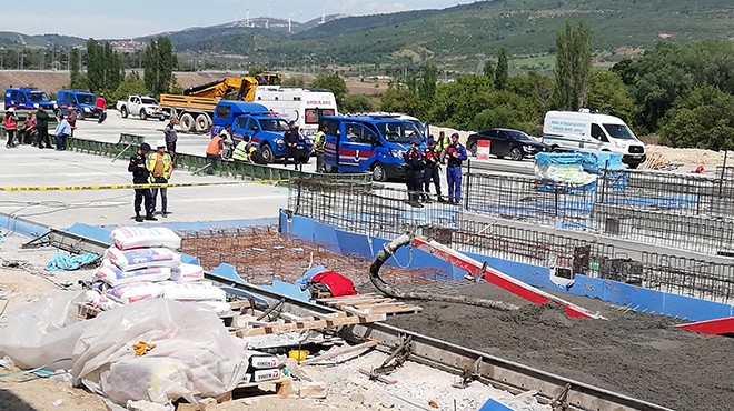 İzmir-İstanbul otoyol inşaatında kaza: 1 işçi hayatını kaybetti!