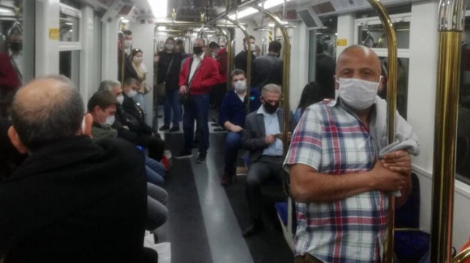 İzmir metrosunda  doluluk  tepkisi!