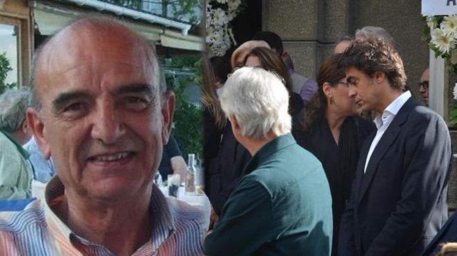 İzmirli Enzo Sponza nın cenaze törenine İbrahim Kutluay da katıldı