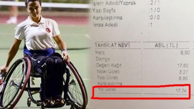 İzmirli milli engelli tenisçi Büşra’ya noter ayıbı: Yol masrafı ödedi!