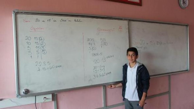 İzmirli ortaokul öğrencisinden matematikte yeni yöntem