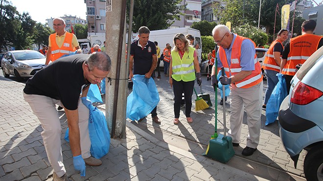 Karabağlar da temizlik seferberliği: Başkan Selvitopu da sahada