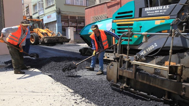 Karabağlar’da yıpranan asfaltlar yenilendi