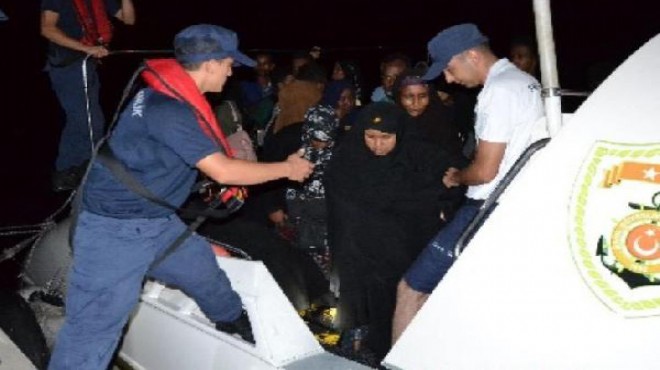 Karaburun da kaçak göçmen operasyonu: 39 gözaltı