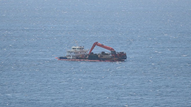 Karaya oturan liman tarama gemisi kurtarıldı