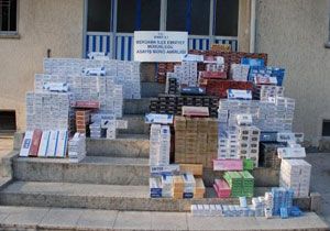 Bergama da bin 600 karton kaçak sigara yakalandı