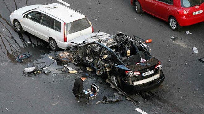 Kiev de otomobil patladı: 3 yaralı