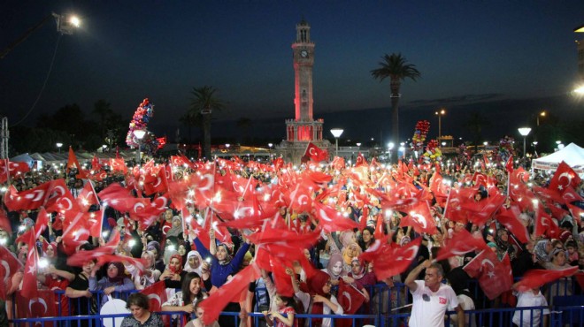 Konak ta birliğin nöbeti: İzmir tek yürek!