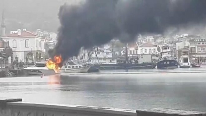 Lüks tekne alev alev yandı: 2 yaralı