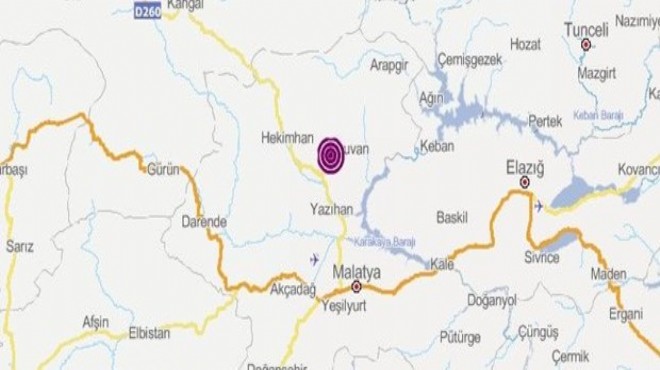 Malatya da 4,1 büyüklüğünde deprem