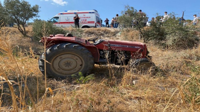 Manisa da devrilen traktörün sürücüsü öldü