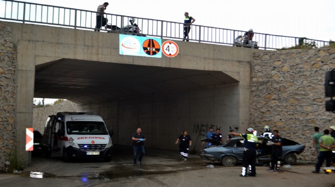 Manisa da feci kaza: 5 metrelik köprüden düştü...
