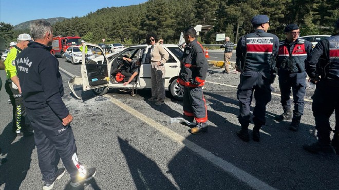 Manisa-İzmir yolunda kaza: 3 yaralı!