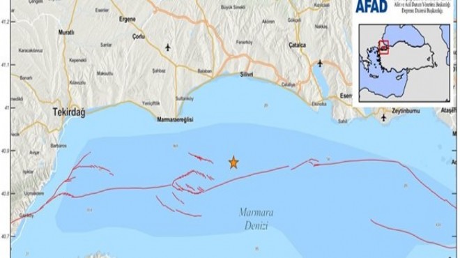 Marmara Deniz inde art arda iki deprem