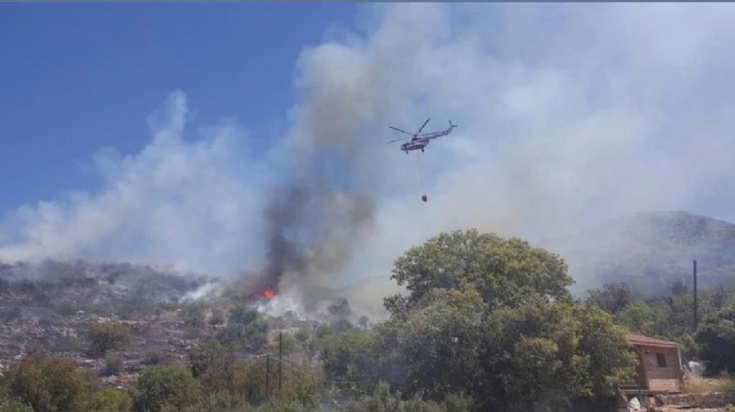 Marmaris te yangın: 1 hektarlık alan zarar gördü