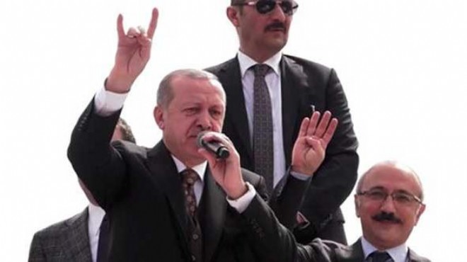 Erdoğan dan Mersin de  bozkurt  işareti