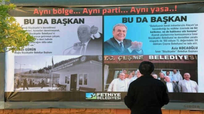 Muğla’daki iskele kavgasında Kocaoğlu billboardları!