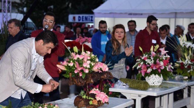 Narlıdere’de çiçekler yarıştı, vatandaş kapıştı