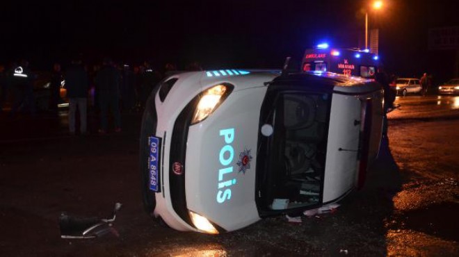 Nazilli de feci kaza: 2 polis yaralı