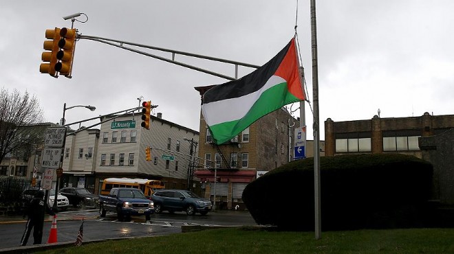 New Jersey de Filistin bayrağı göndere çekildi