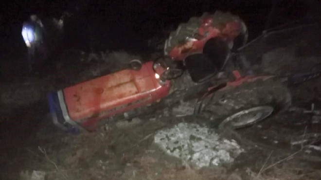 Ödemiş te traktörün altında kalan sürücü yaralandı