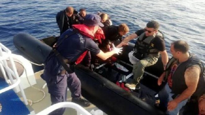Özdere açıklarında 18 kaçak göçmen yakalandı