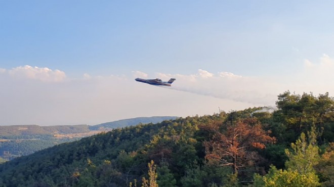 Rus yangın söndürme uçağı Manisa da test edildi