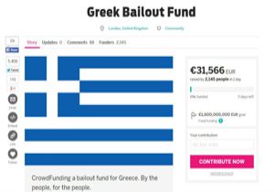 Yunanistan ı kurtarmak için internetten para topluyor!