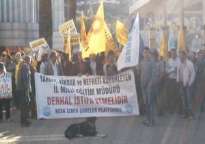 İzmir’de eğitimcilerin ‘Bardakcı protestosu’na polis seti! 