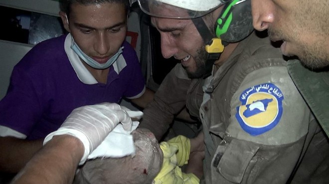 Suriye de mucize: 1 aylık bebek...