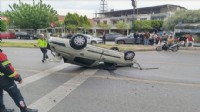 Otomobil takla attı: Sürücüsüne mezar oldu!