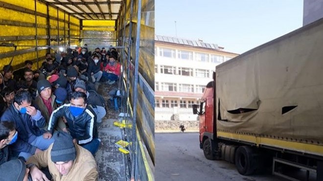 TIR ın dorsesinde 210 kaçak göçmen yakalandı