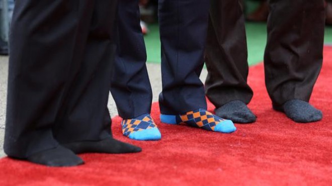 Trudeau nun renkli çorapları törene damga vurdu