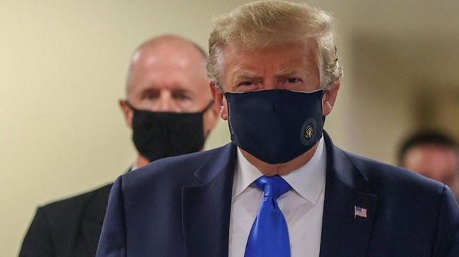 Trump salgının döneminde ilk kez maskeyle görüntülendi