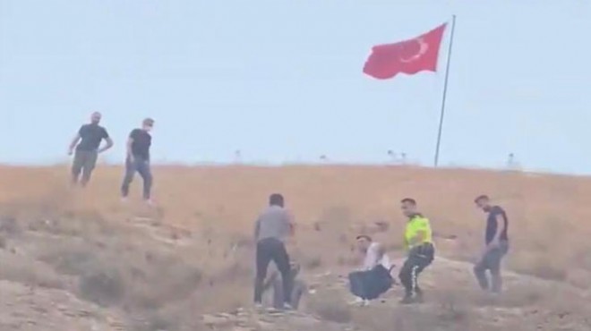 Türk bayrağını indirmeye çalışan şahıs tutuklandı!