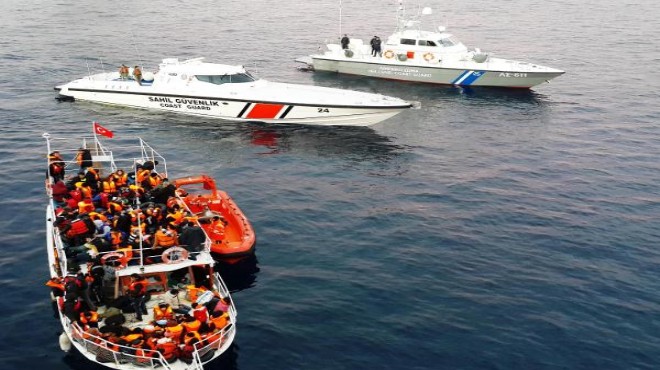 Türk ve Yunan Sahil Güvenlik ekipleri kurtarma için yan yana