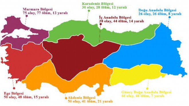 Türkiye’nin dehşet haritası: İzmir 2.sırada!
