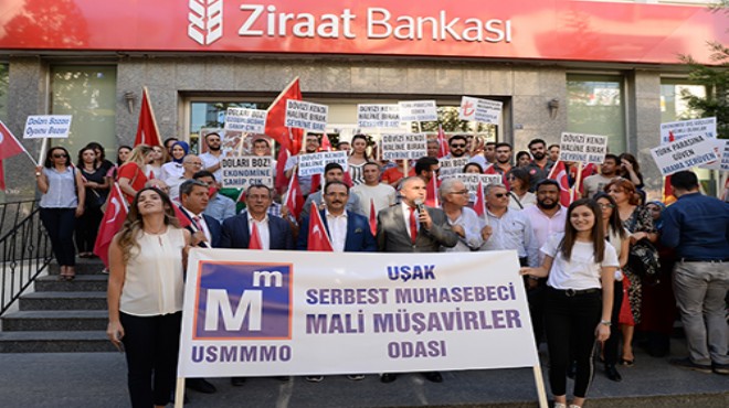 Uşak ve Manisa dan Türk lirasına destek kampanyası