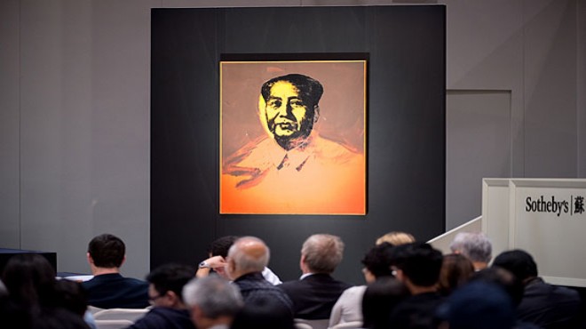 Warhol un Mao portresi 11 milyon dolara satıldı