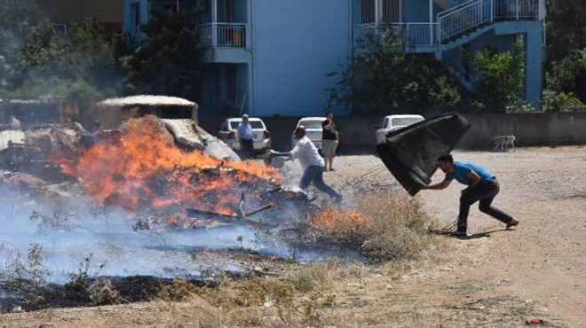 Yer İzmir: Mahallelinin odunlarını yaktılar!