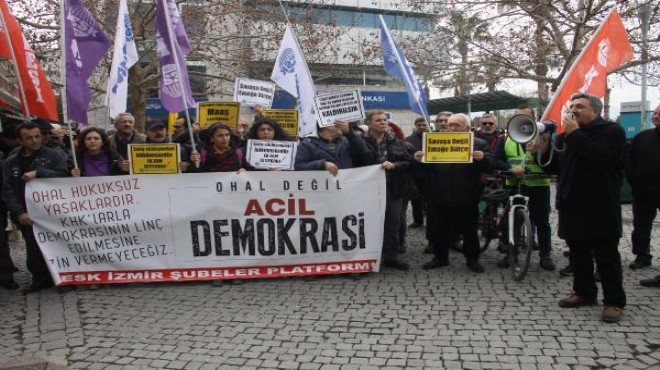 KESK ten İzmir de  ek zam  eylemi