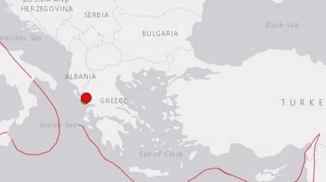 Yunanistan da 5,7 büyüklüğünde deprem meydana geldi