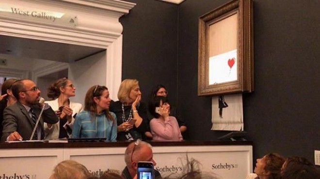 1,4 milyon dolarlık tablo kendi kendini imha etti!