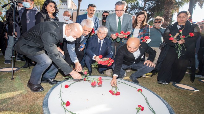 10 Ekim anıtı açıldı...  Barışın İzmir deki yıkılmaz simgesi olacak 