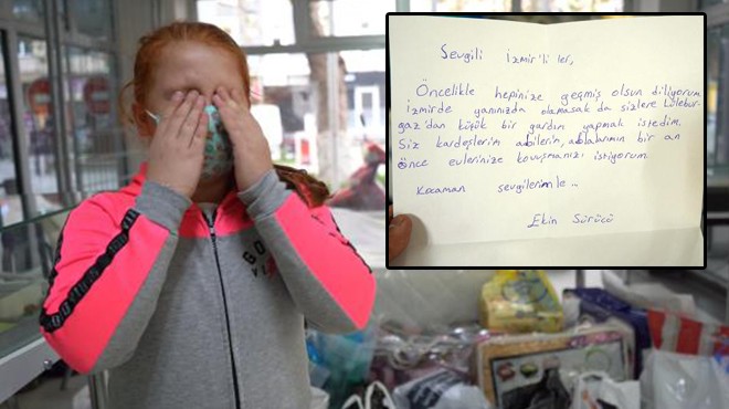 10 yaşındaki Ekin, İzmir e maske bağışlarken gözyaşlarını tutamadı