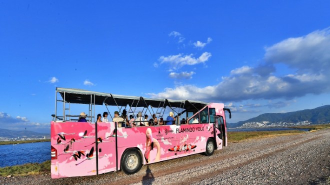 4 binin üzerinde ziyaretçi... Flamingo Yolu na İzmirli ilgisi!