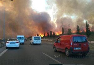 İstanbul da askeri alanda büyük yangın