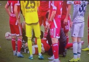 Fenerbahçe maçında taşlı saldırı şoku: 2 futbolcu yaralandı 