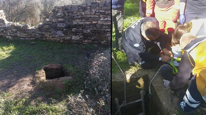 7 yaşındaki İsmail antik kentteki kuyuya düştü