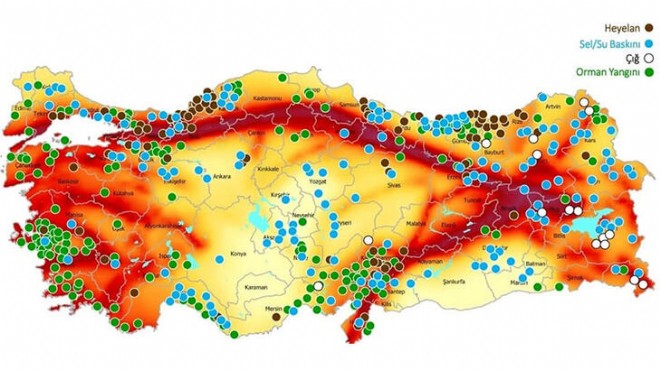 AFAD, Türkiye nin  afet risk haritası nı çıkardı